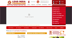 Desktop Screenshot of leadindiafoundation.org