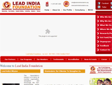 Tablet Screenshot of leadindiafoundation.org